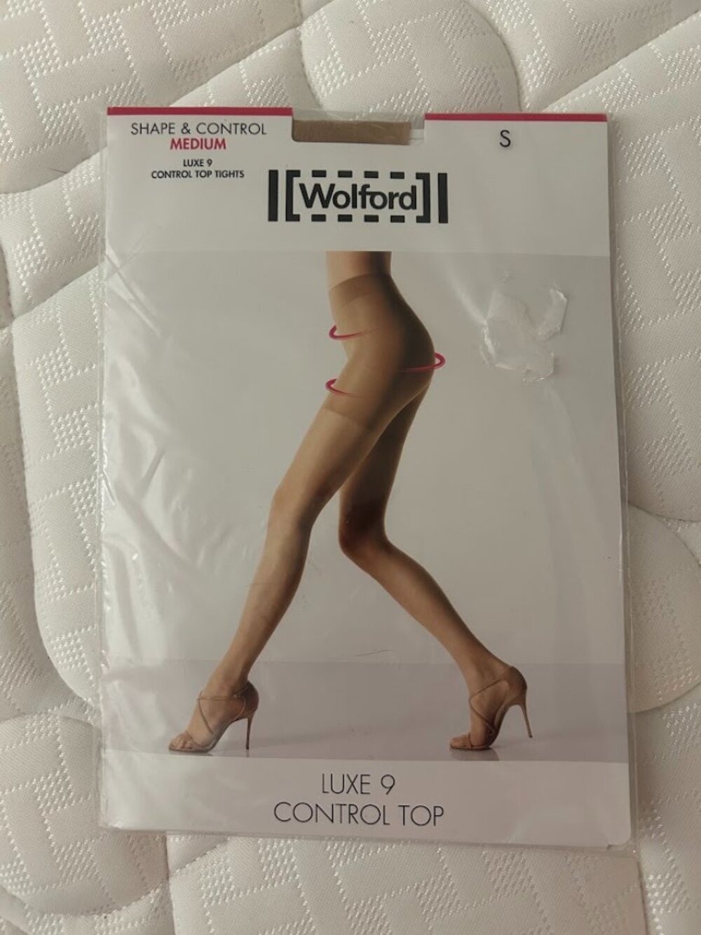 Wolford Size Small Luxe 9 Control Top Tights in Shade Fairly Light